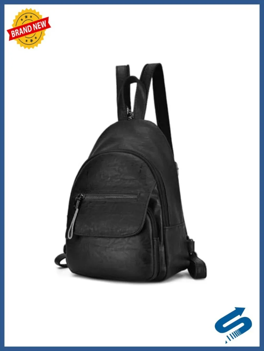 Small Convertible PU Leather Backpack Purse for Women - Sling Bag